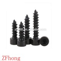 m2 M2.6 M3 M3.5 m4 m5 M6 steel wiht black hex socket cap head self tapping screw